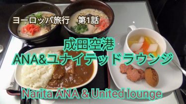 ヨーロッパ旅行　第1話　成田空港ANA＆ユナイテッドラウンジ　Narita ANA & United lounge